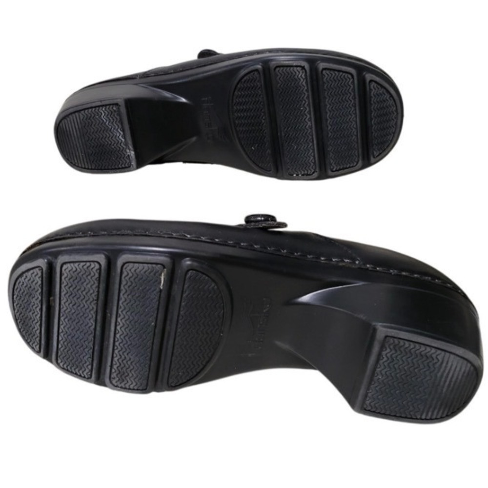 Dansko Women's Size 39 Black Leather Mary Jane Clogs Y2K Comfort Work Shoes - Picture 9 of 10